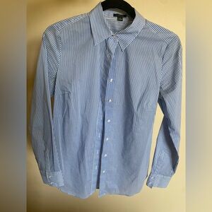 Blue & White Pinstripe Button-Down